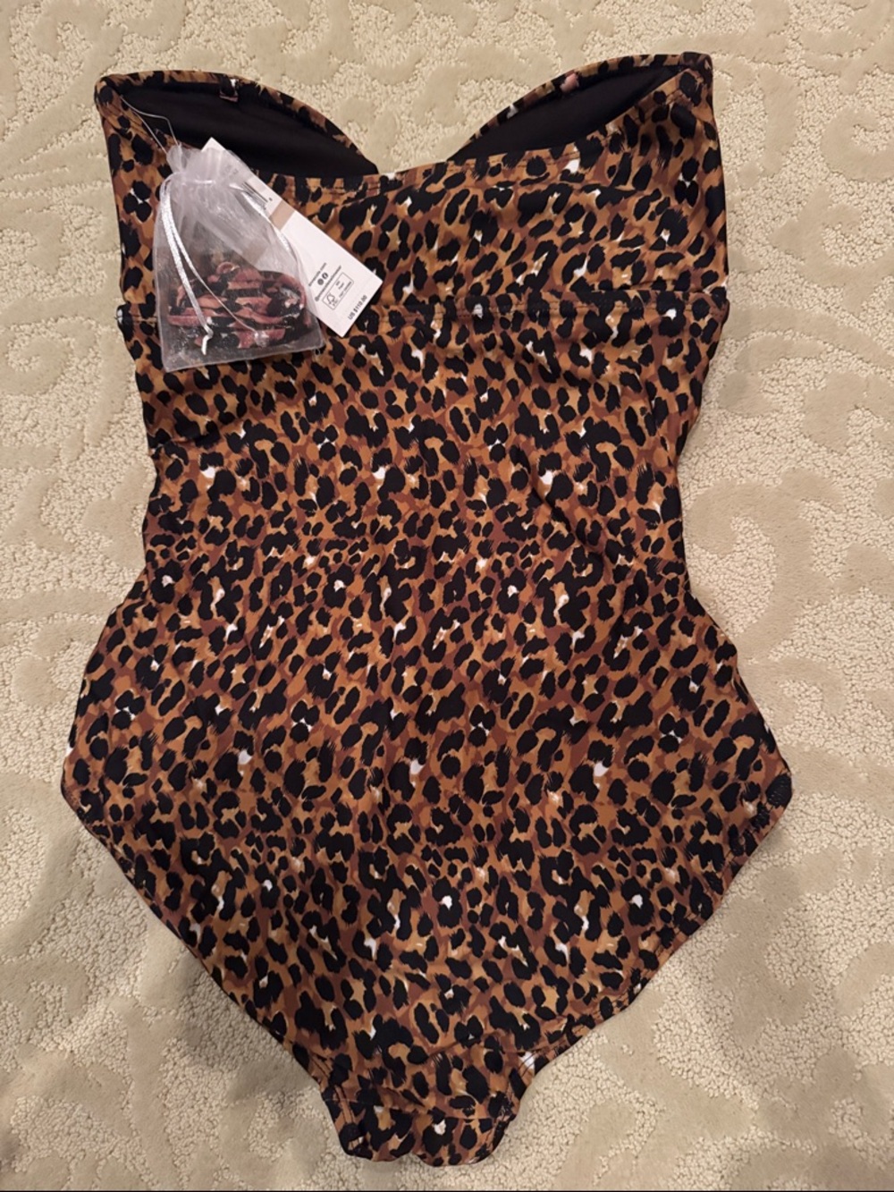 Anne Cole Leopard-Print One-Piece Swimsuit - Brown/Black - Size 12 NWT - Picture 2 of 8